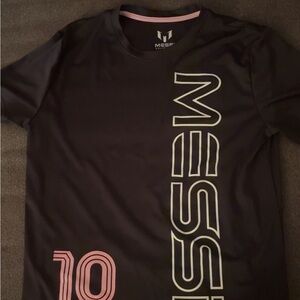 Messi Kids Short Sleeve Tee - Black and Pink